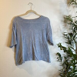 Sky Blue Boxy Crop Tee Medium